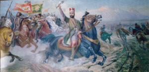 تصویری از نادرشاه در نبرد کرنال