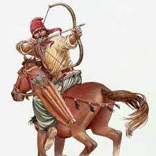 سرباز پارتی در حال تیراندازی به عقب