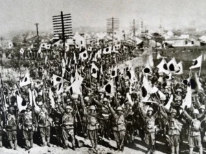 سربازان ژاپنی در نانجینگ پس از فتح شهر،1937